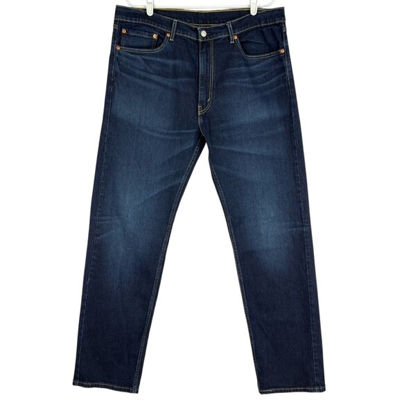 Levi's 505 Men's Regular Fit Stretch Straight Leg Blue Denim Jeans Size 38x34 - Picture 1 of 11